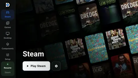Steam Big Picture mode running natively on DroidDeck for Android
